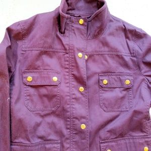 J Crew Field Army Jacket Brand New! Plum purple L